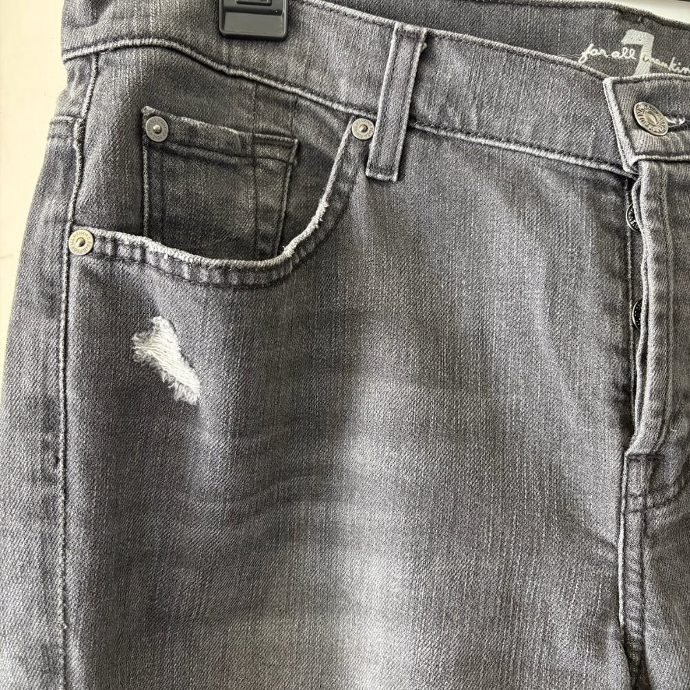 Vintage 7 for All Mankind “Josefina” skinny boyfriend jeans (31, grey) - Picture 3 of 7